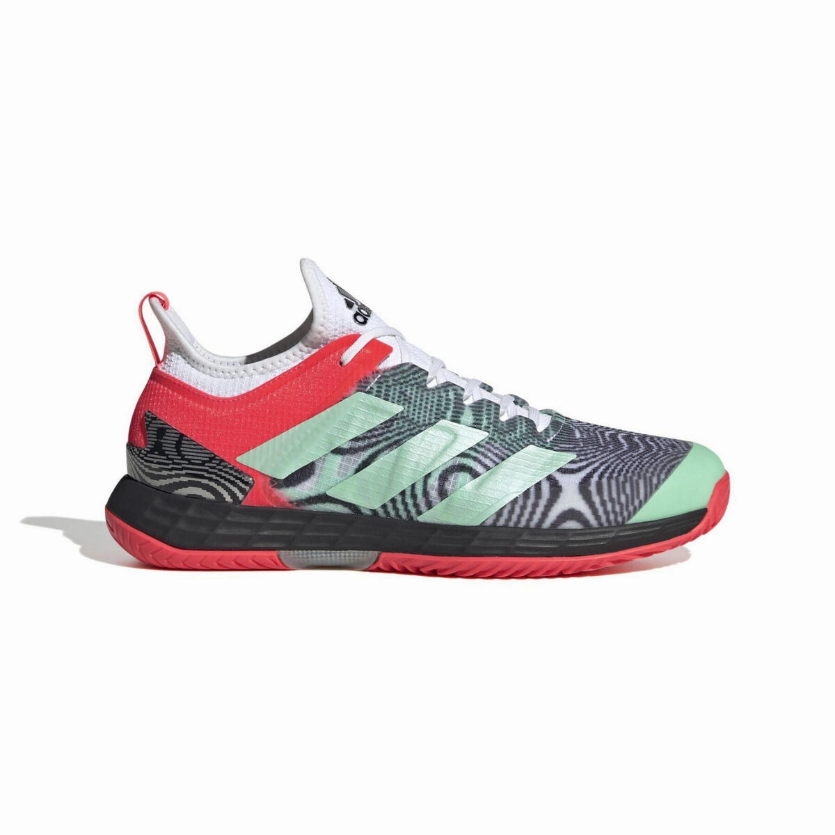 Adidas Men's Adizero Ubersonic 4 Tennis Shoes, Cloud White/Pulse Mint/Turbo