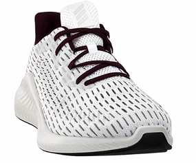 Adidas Men's Alphabounce Running Athletic Shoe, White/Silver Metallic/Maroon
