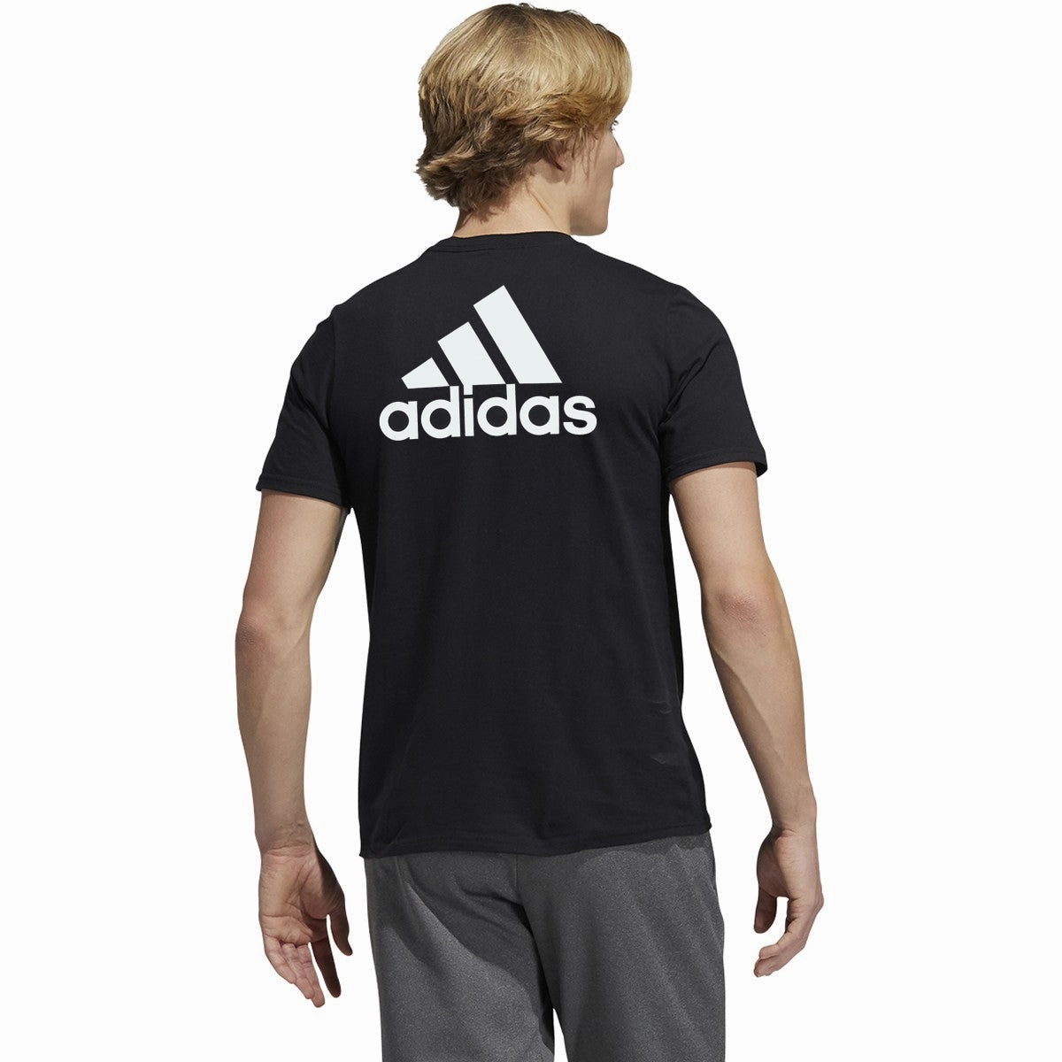 Adidas Men's Amplifier Short Sleeve T-Shirt, Black/White