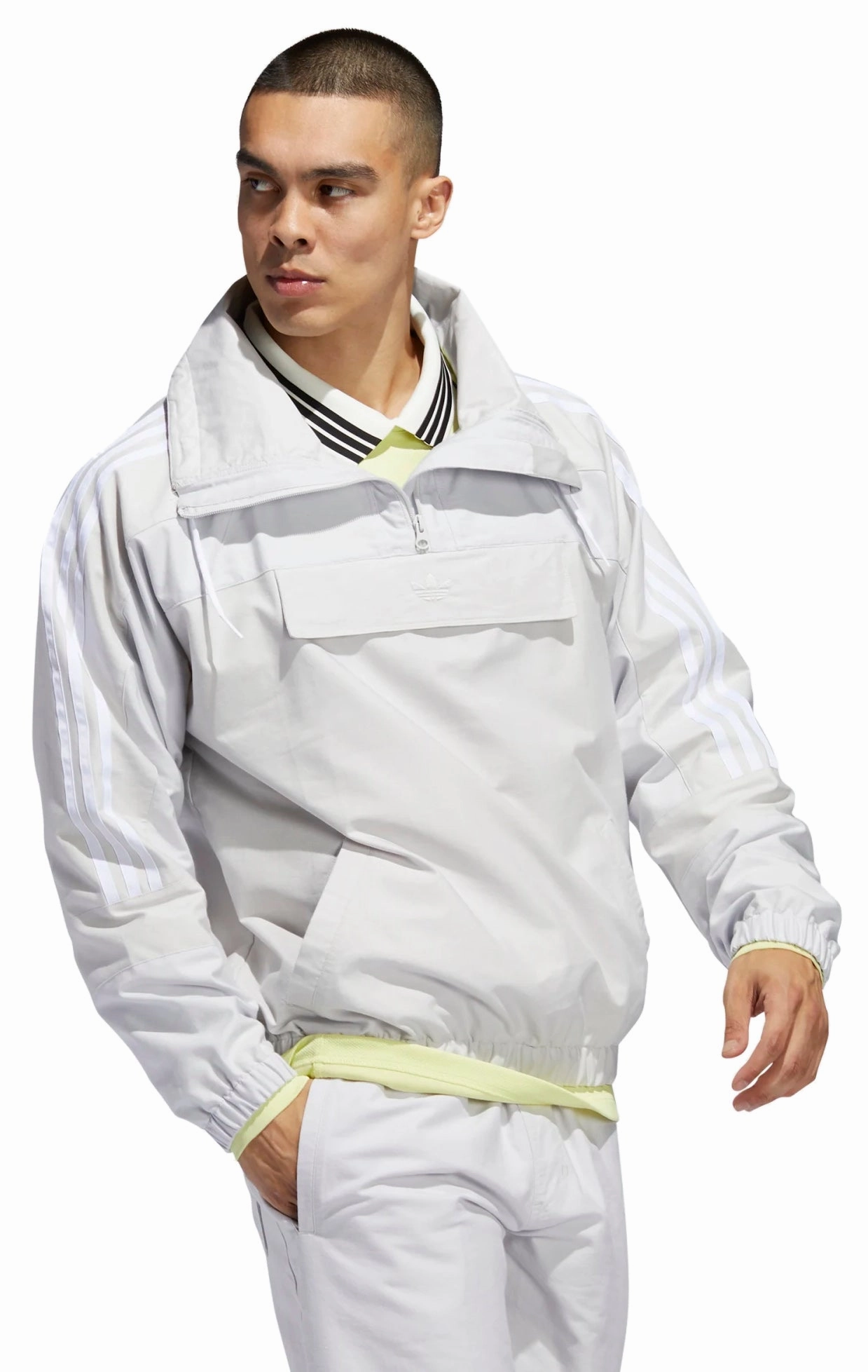 adidas Men's Anorak Jacket, Grey One / Dash Grey / Black