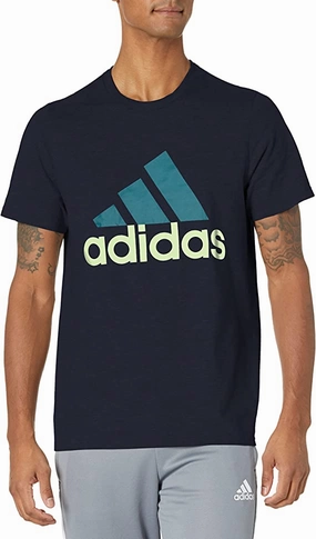 Adidas Men's Badge of Sport Tee, Legend Ink/Legacy Teal/Pulse Lime
