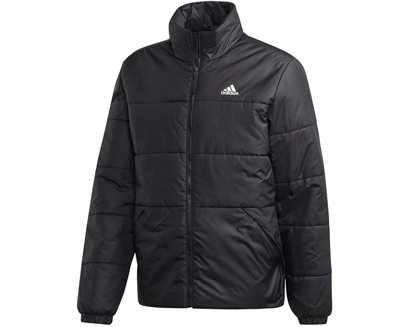 adidas Men's Basic 3-Stripes Insulated Midweight Jacket, Black