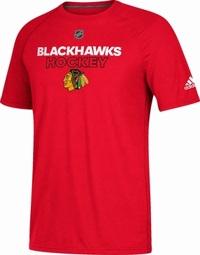 Adidas Men's Chicago Blackhawks Ice Ultimate Performance T-Shirt, Red