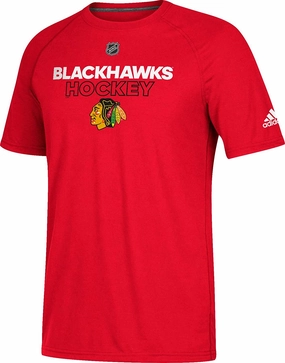 Adidas Men's Chicago Blackhawks Ice Ultimate Performance T-Shirt, Red