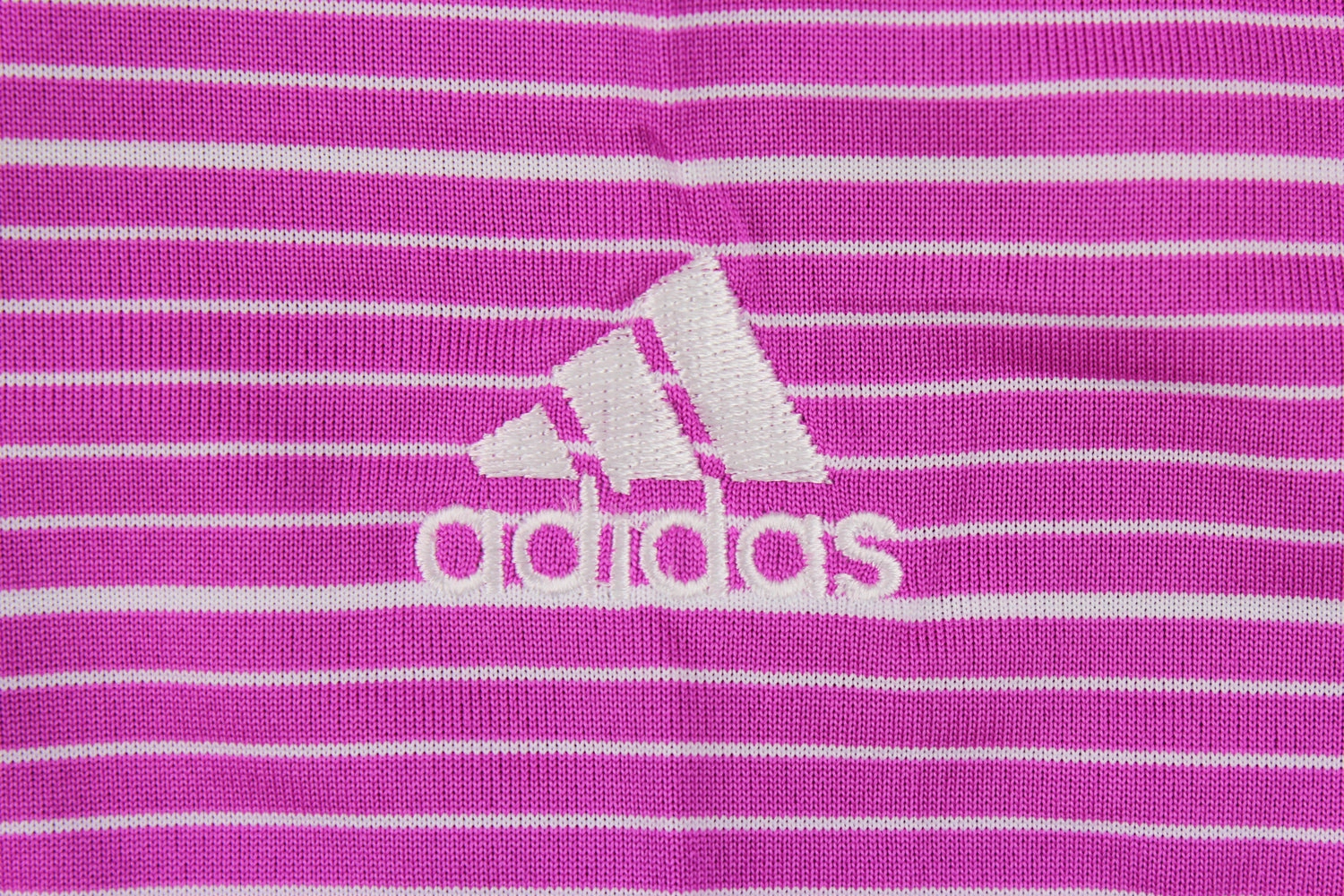Adidas Men's Climalite Two Color Striped Golf Polo Shirt, Hibiscus / White