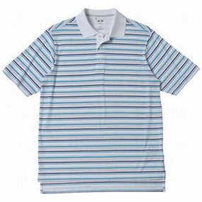 Adidas Men's ClimaLite White-Based Jersey Stripe Polo, Color Options