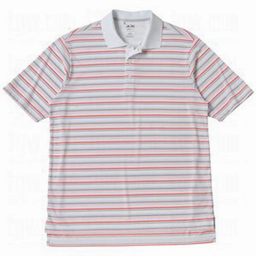 Adidas Men's ClimaLite White-Based Jersey Stripe Polo, Color Options