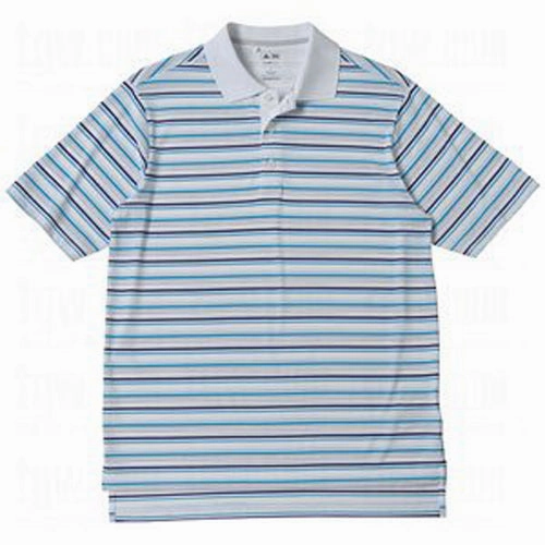 Adidas Men's ClimaLite White-Based Jersey Stripe Polo, Color Options