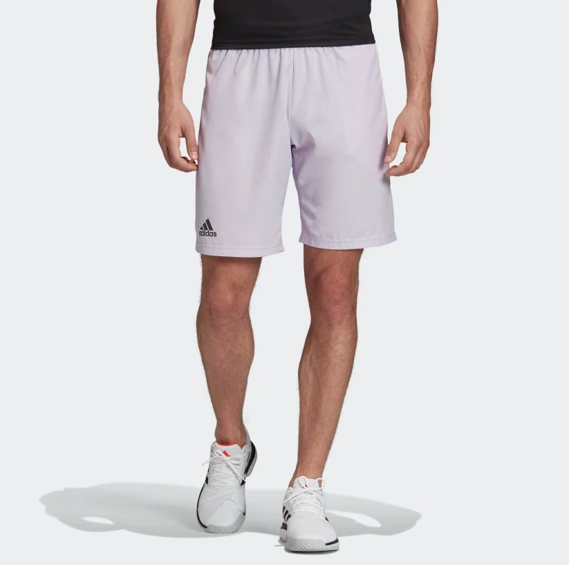 Adidas Men's Club 9 Inch Shorts, Purple Tint / Grey Six