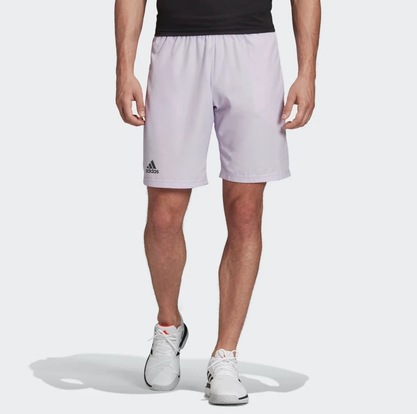 Adidas Men's Club 9 Inch Shorts, Purple Tint / Grey Six