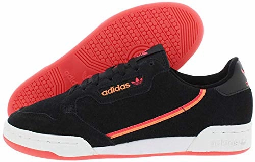Adidas Men's Continental 80 Sneakers, Core Black / Real Lilac / Orange