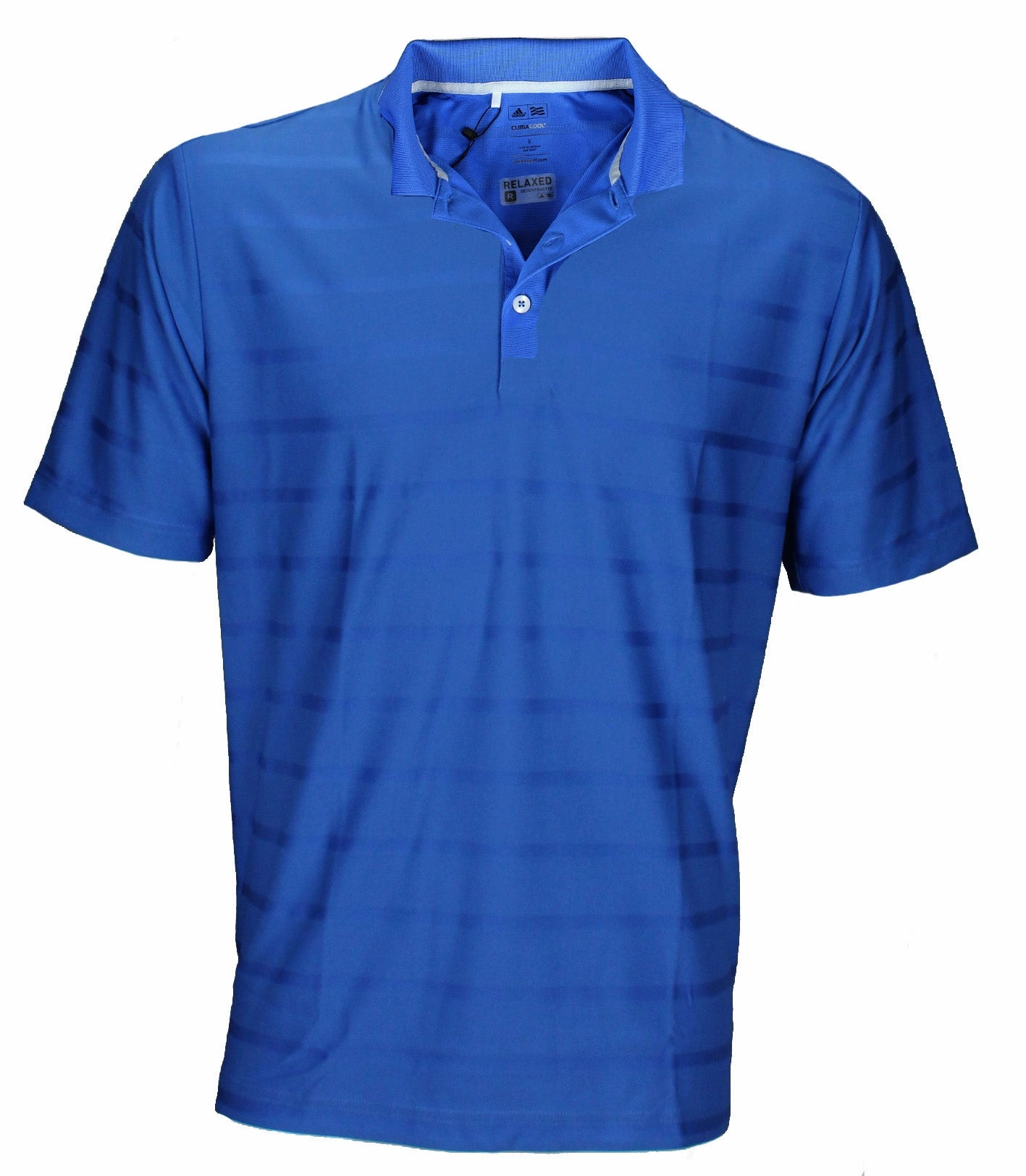 Adidas Men's CoolMax Climacool Textured Solid Athletic Short Sleeve Polo Shirt