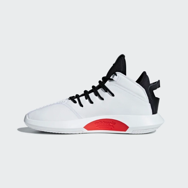 Adidas Men's Crazy 1 ADV Mid Shoes, Cloud White/Core Black/Hi-Res Red