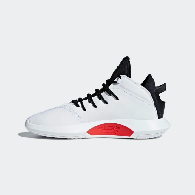 Adidas Men's Crazy 1 ADV Mid Shoes, Cloud White/Core Black/Hi-Res Red