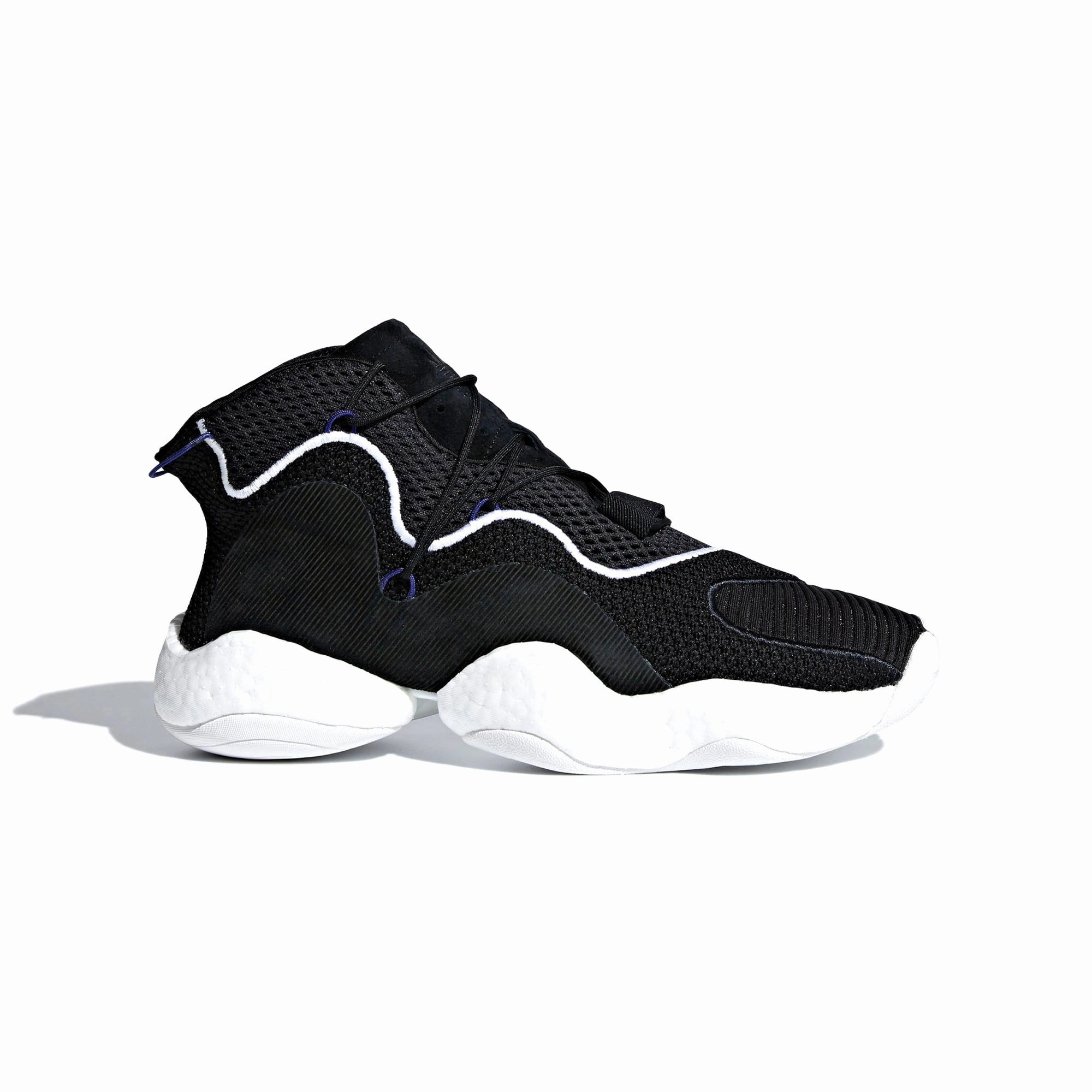 Adidas Men's Crazy BYW Sneaker Shoes, Core Black/White/Purple