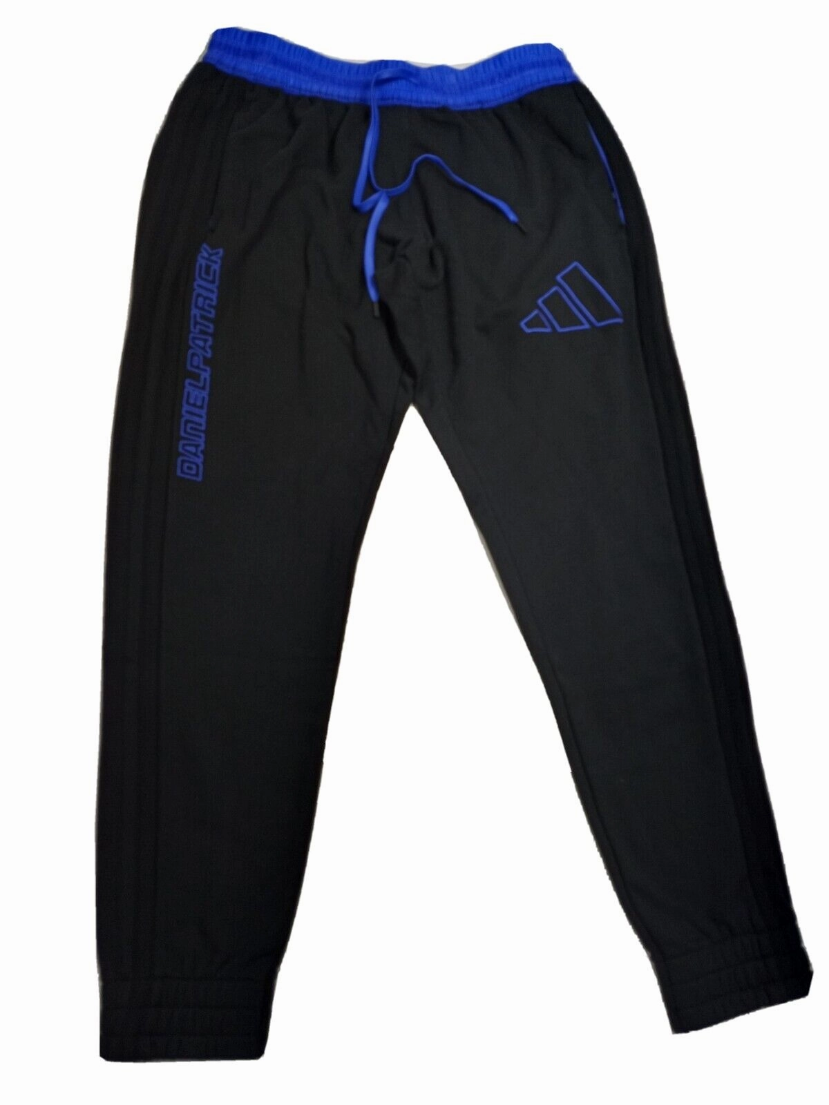 Adidas Men's Daniel Patrick Basketball Hoops Jogger Pants, Black/Cobalt Blue