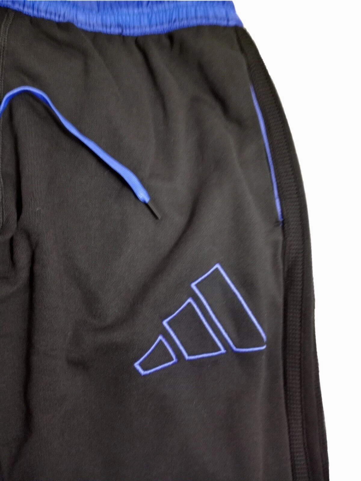 Adidas Men's Daniel Patrick Basketball Hoops Jogger Pants, Black/Cobalt Blue