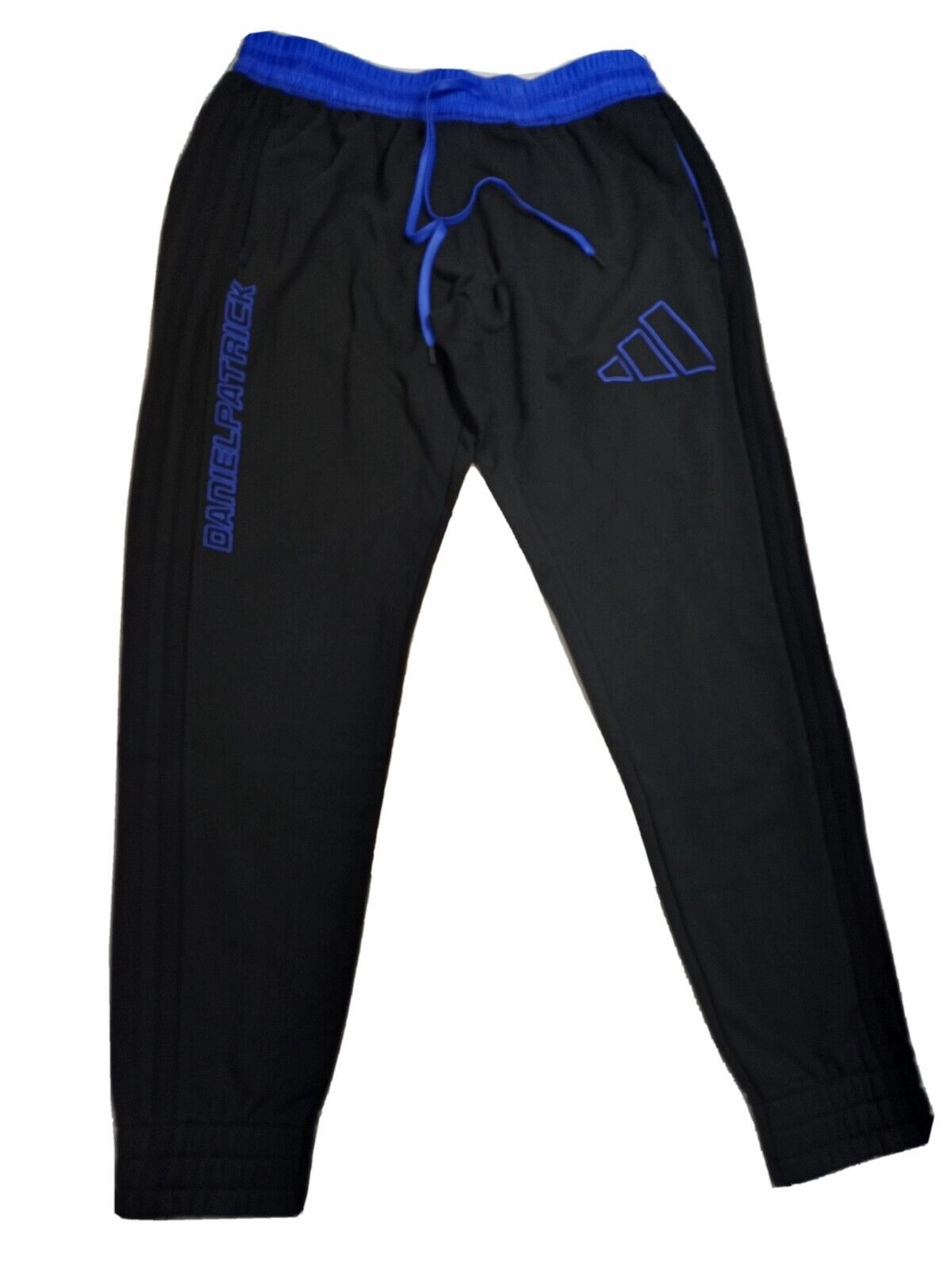 Adidas Men's Daniel Patrick Basketball Hoops Jogger Pants, Black/Cobalt Blue