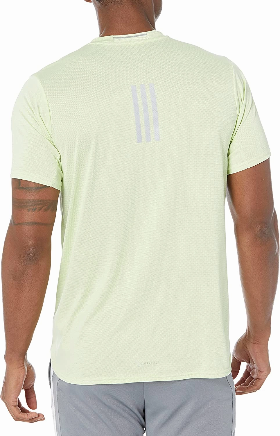 adidas Men's Designed 4 Running Tee, Almost Lime Melange