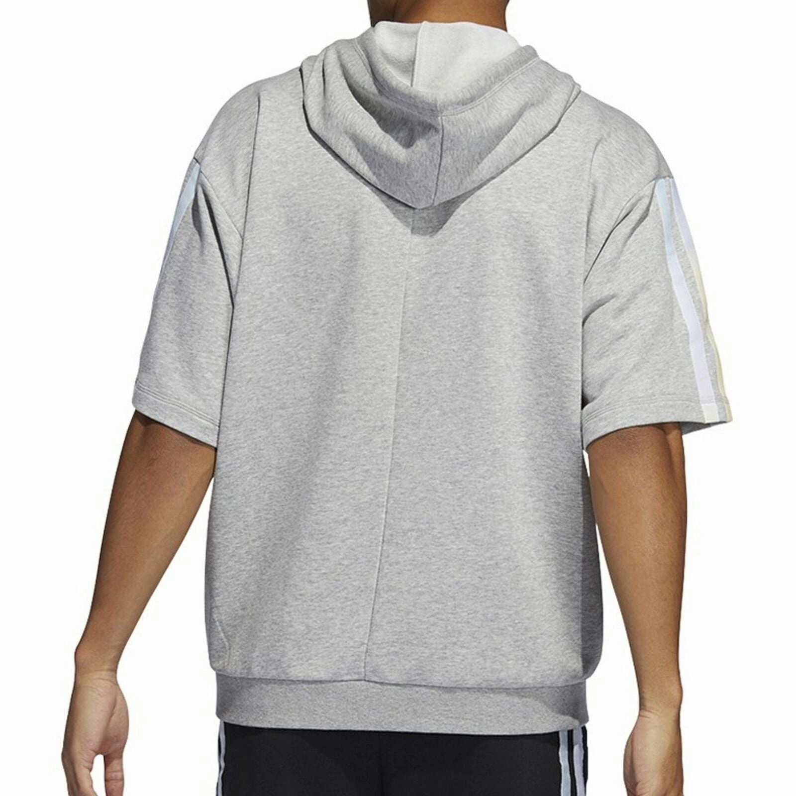 Adidas Men's Donovan Mitchell Short Sleeve Hoodie, Medium Grey Heather