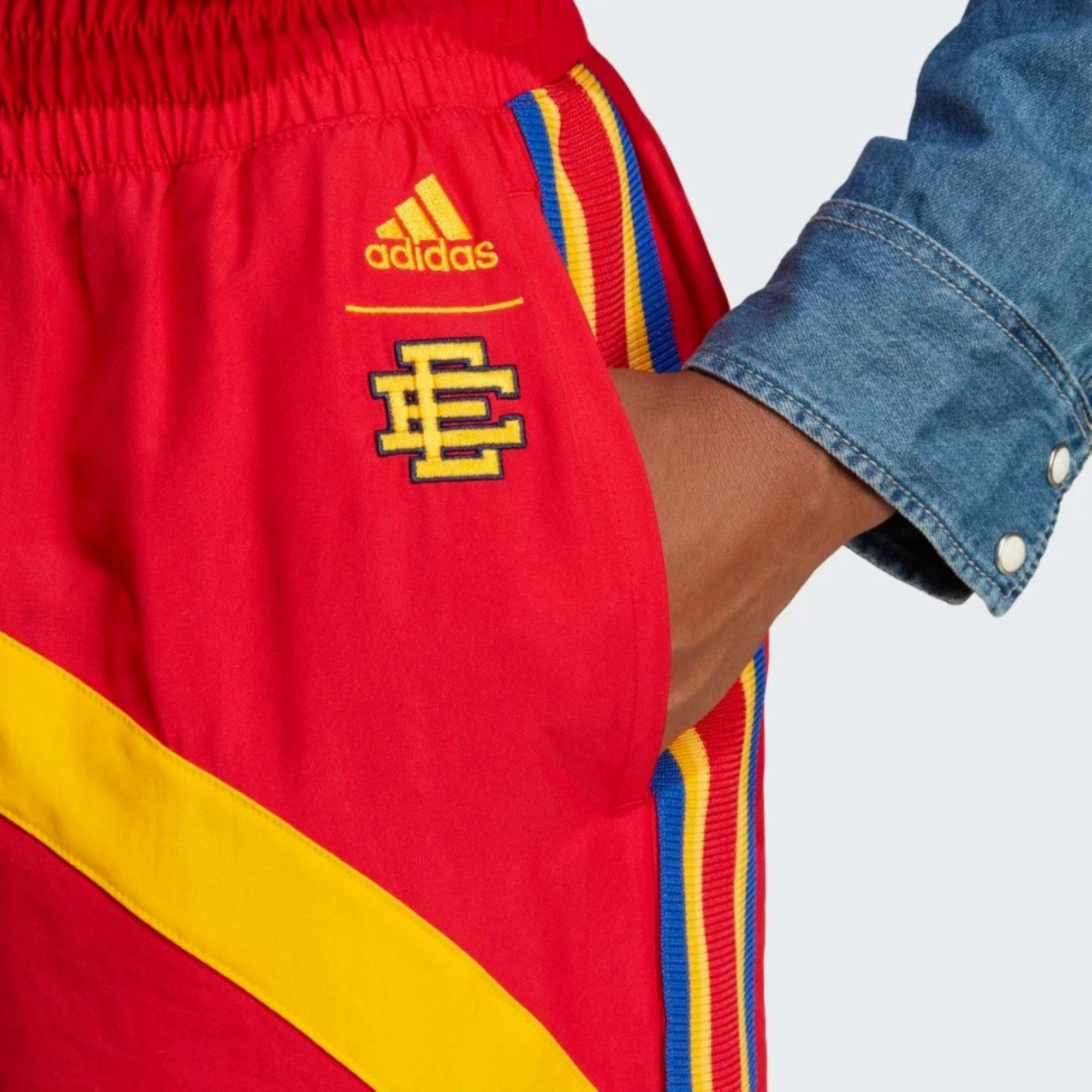 adidas Men's Eric Emanuel McDonald's Basketball Shorts, Red
