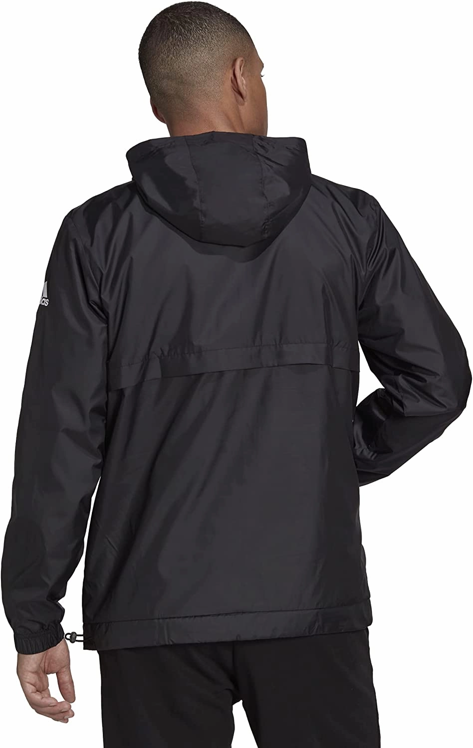Adidas Men's Essentials Brandlove Woven Windbreaker, Black
