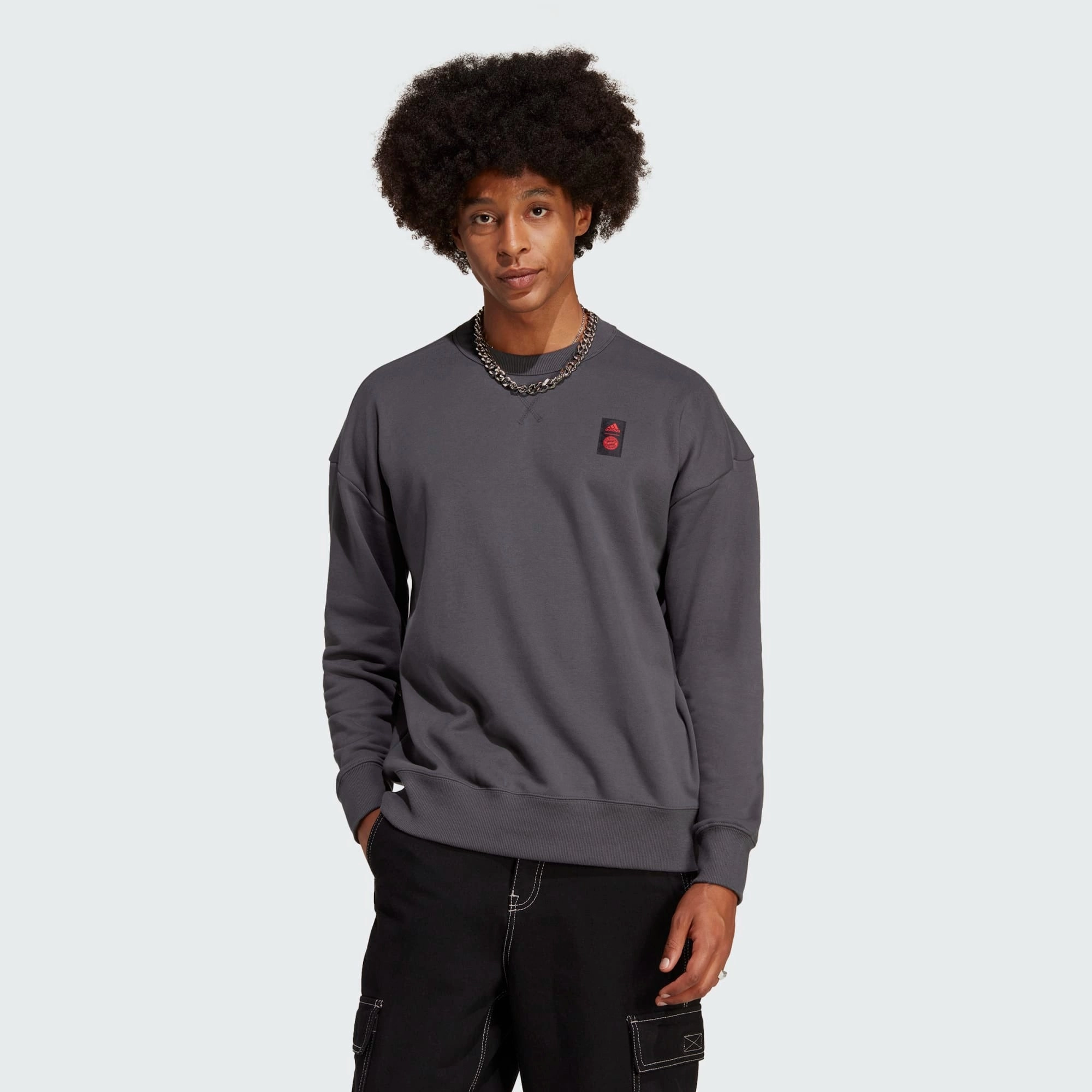 Adidas Men's FC Bayern Munich Lifestyler Crew Sweatshirt