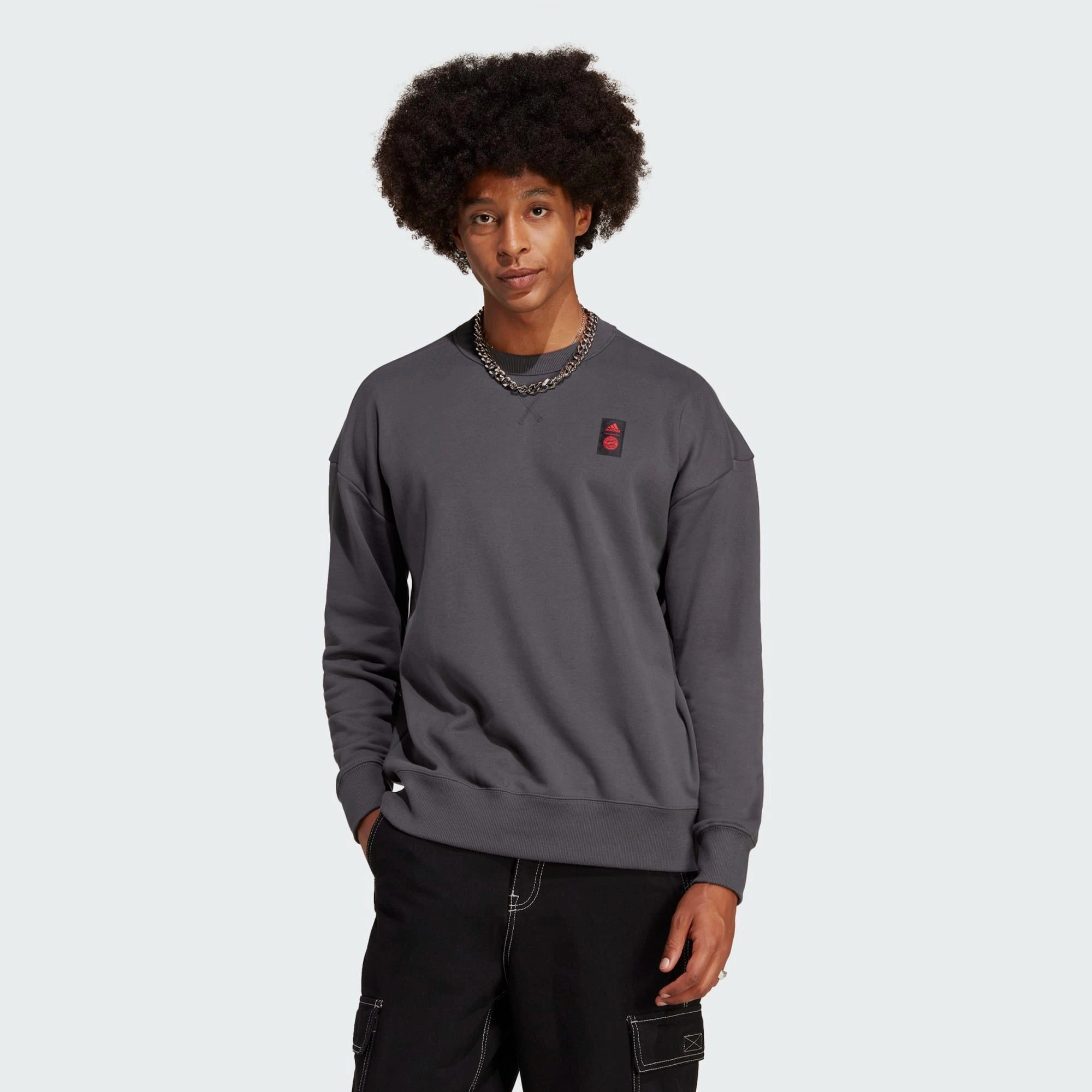 Adidas Men's FC Bayern Munich Lifestyler Crew Sweatshirt