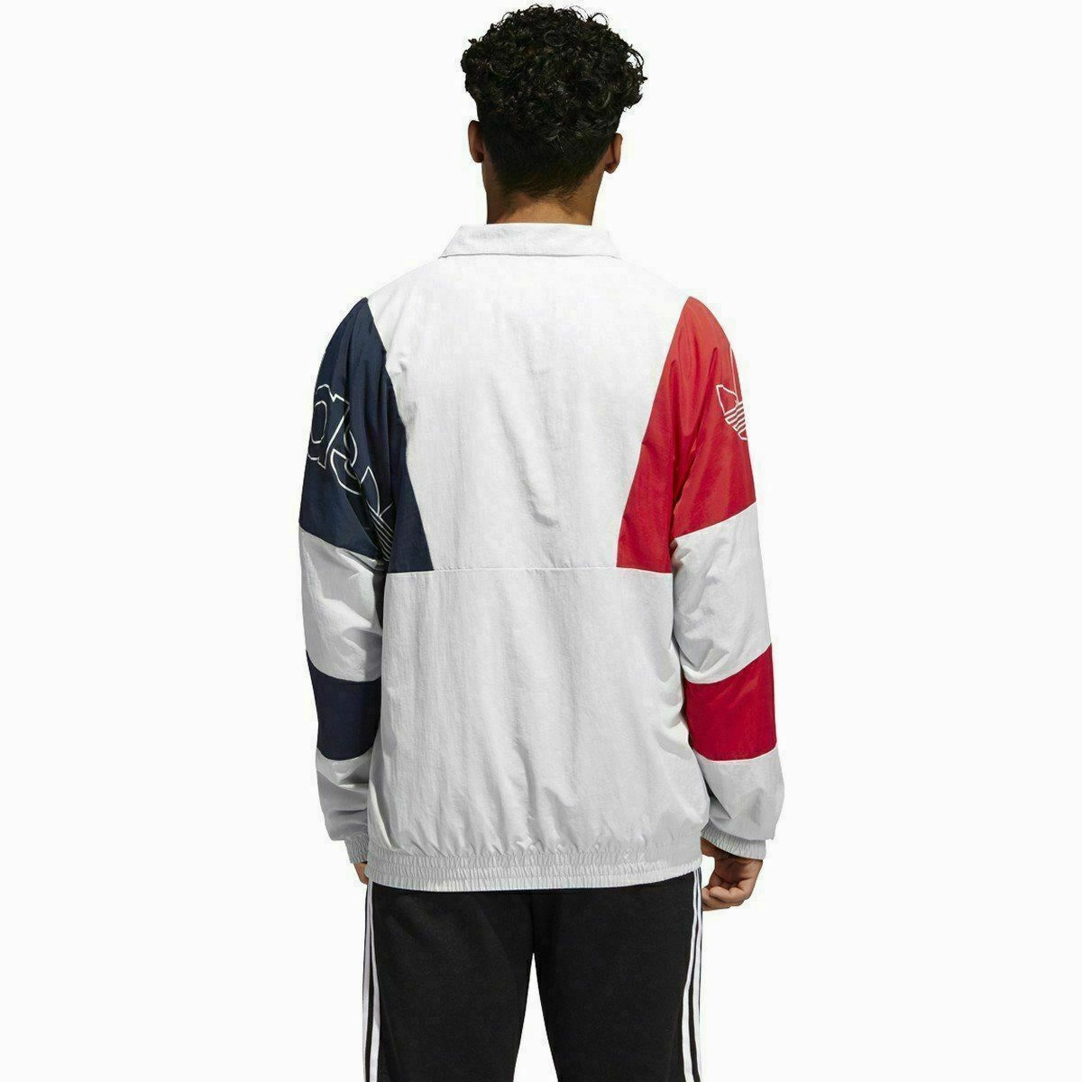 Adidas Men's Festive Track Jacket, Clear Grey/Red/Blue