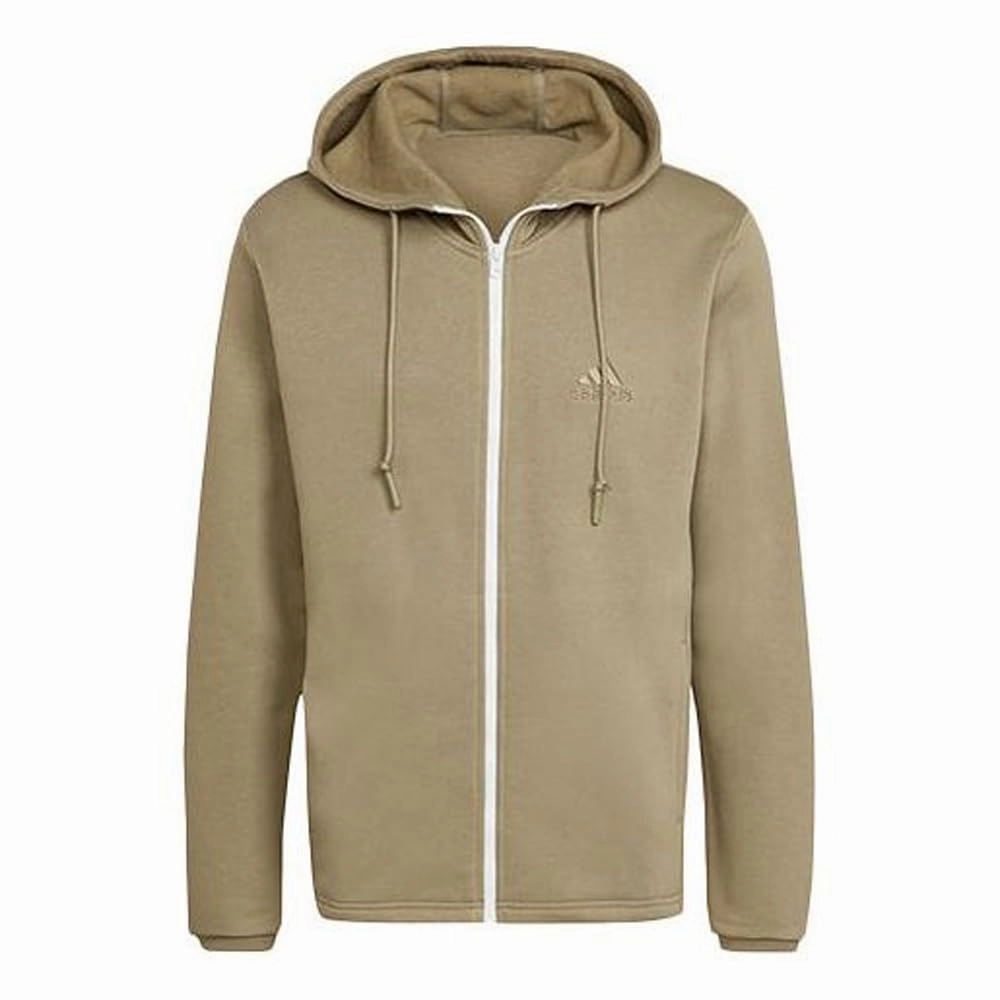adidas Men's Fleece Full Zip Hooded Jacket, Orbit Green