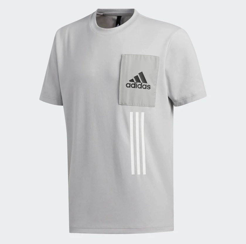 Adidas Men's Game and Go Crew Tee Shirt, Medium Grey Heather
