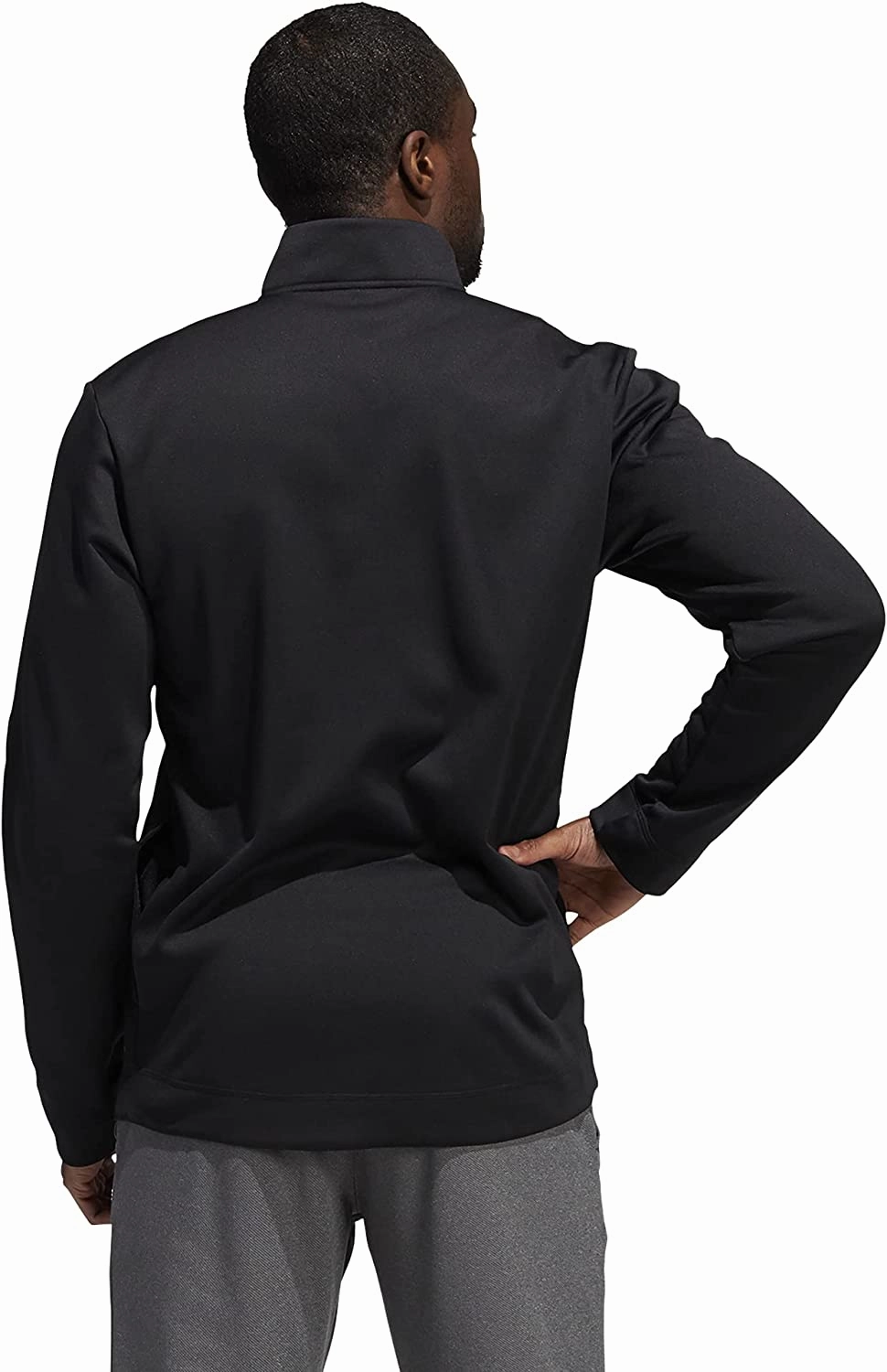 adidas Men's Game and Go Quarter Zip Pullover Hoodie, Black