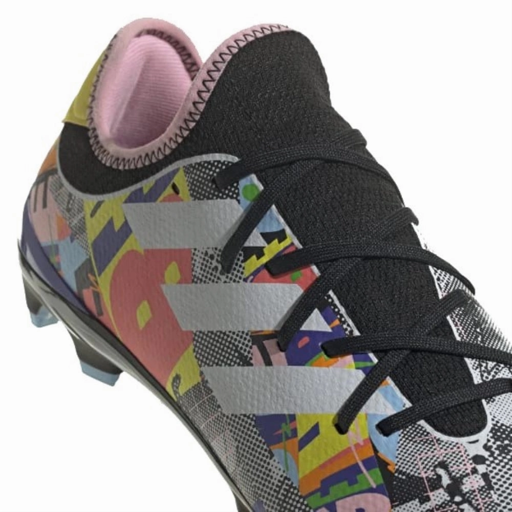 Adidas Men's Gamemode Knit Firm-Ground Soccer Cleats, Core Black/Cloud White/Clear Sky