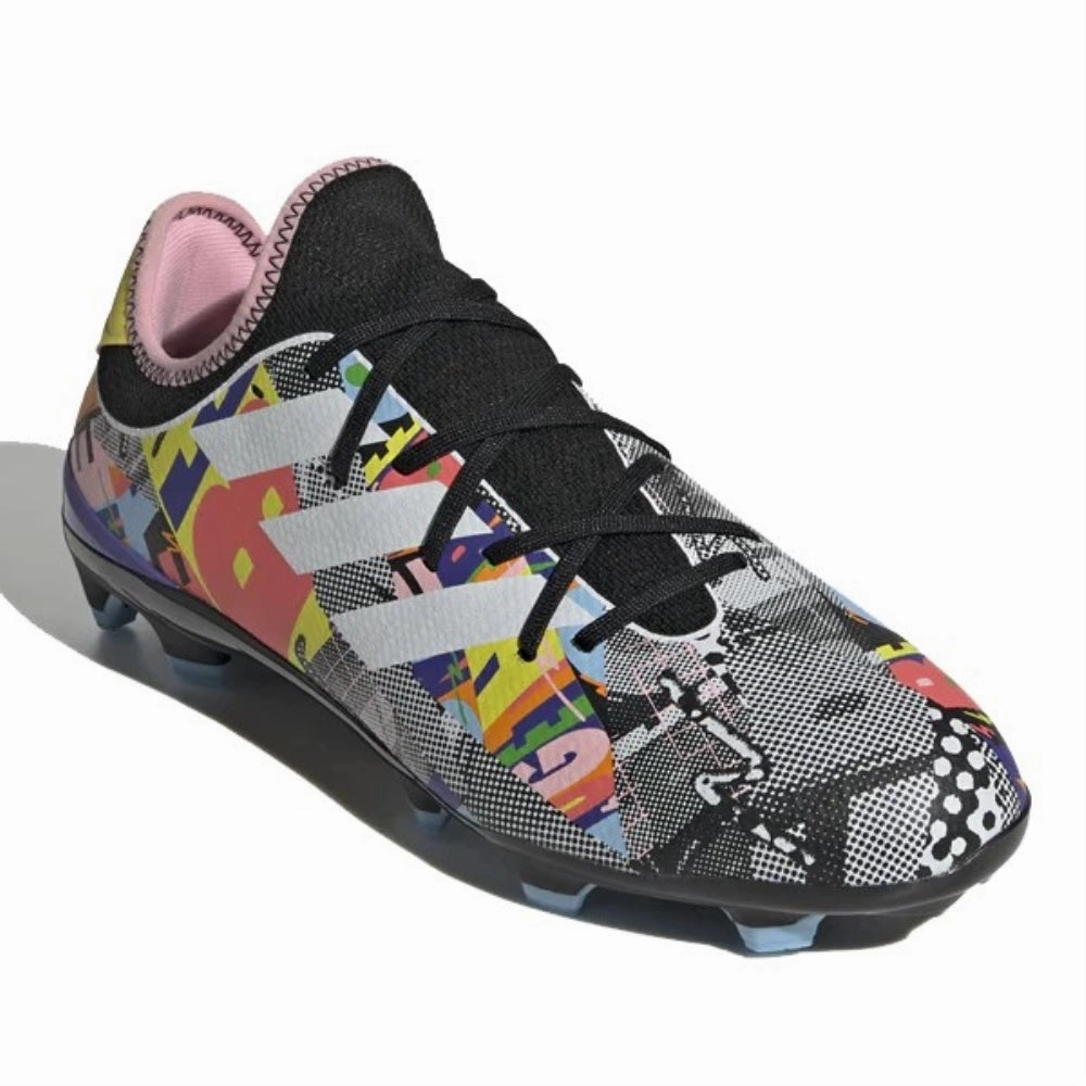 Adidas Men's Gamemode Knit Firm-Ground Soccer Cleats, Core Black/Cloud White/Clear Sky