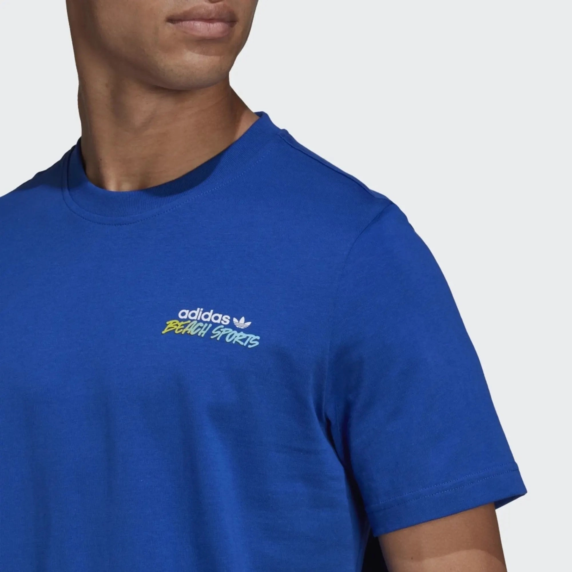 Adidas Men's Graphic Stoked Fish Flowers Tee, Bold Blue