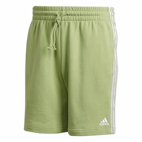 Adidas Men's Grow Positivity Cotton 3-Stripes Shorts, Magic Lime/White
