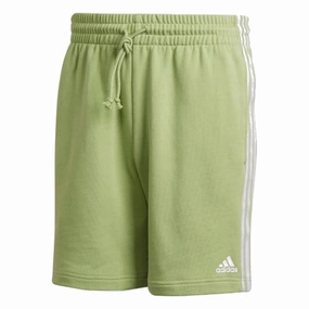 Adidas Men's Grow Positivity Cotton 3-Stripes Shorts, Magic Lime/White