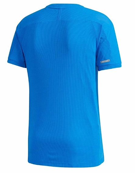 Adidas Men's Heat Ready Club Tee Shirt, Glory Blue
