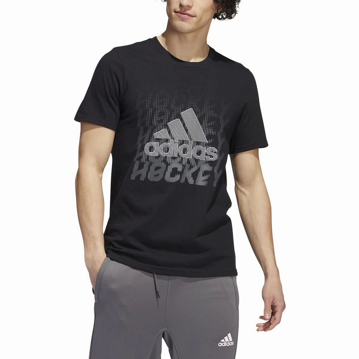 adidas Men's Hockey Tee Shirt, Black