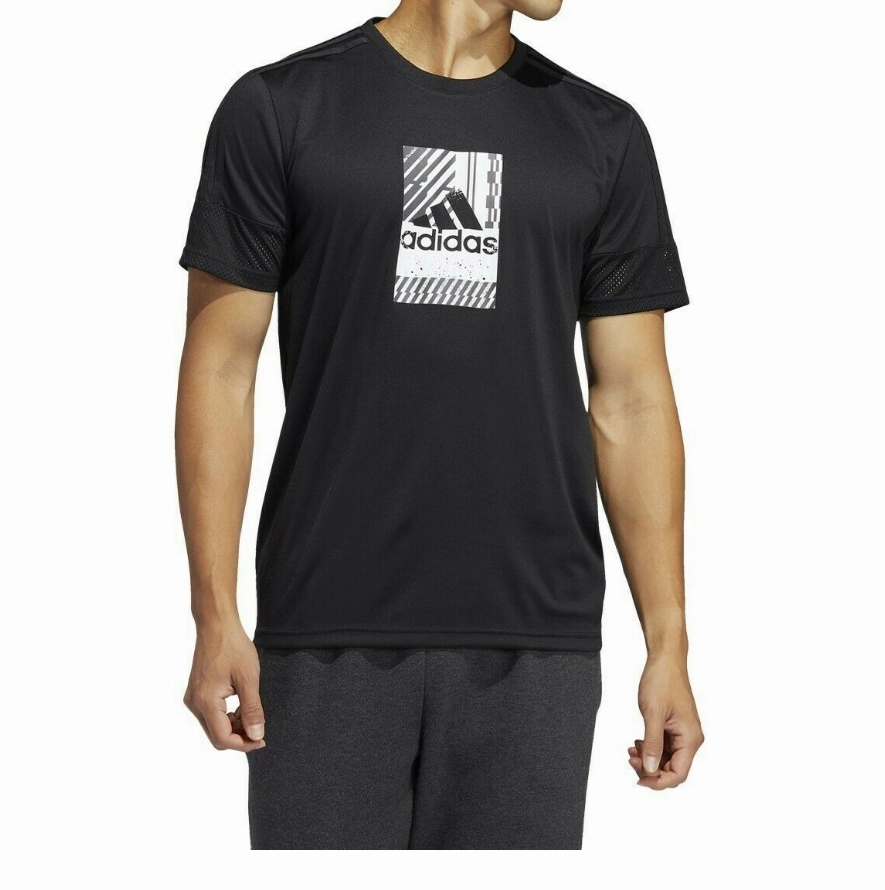 Adidas Men's Hypersport Jersey Tee Shirt, Black