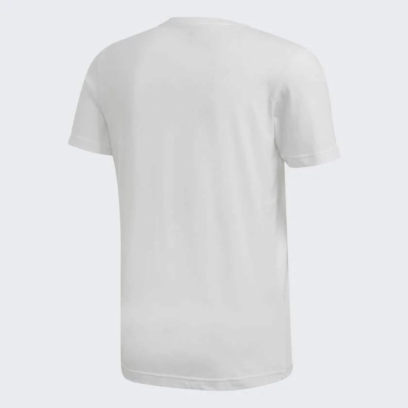 Adidas Men's Lil' Stripe Badge of Sport Graphic Tee Shirt, White