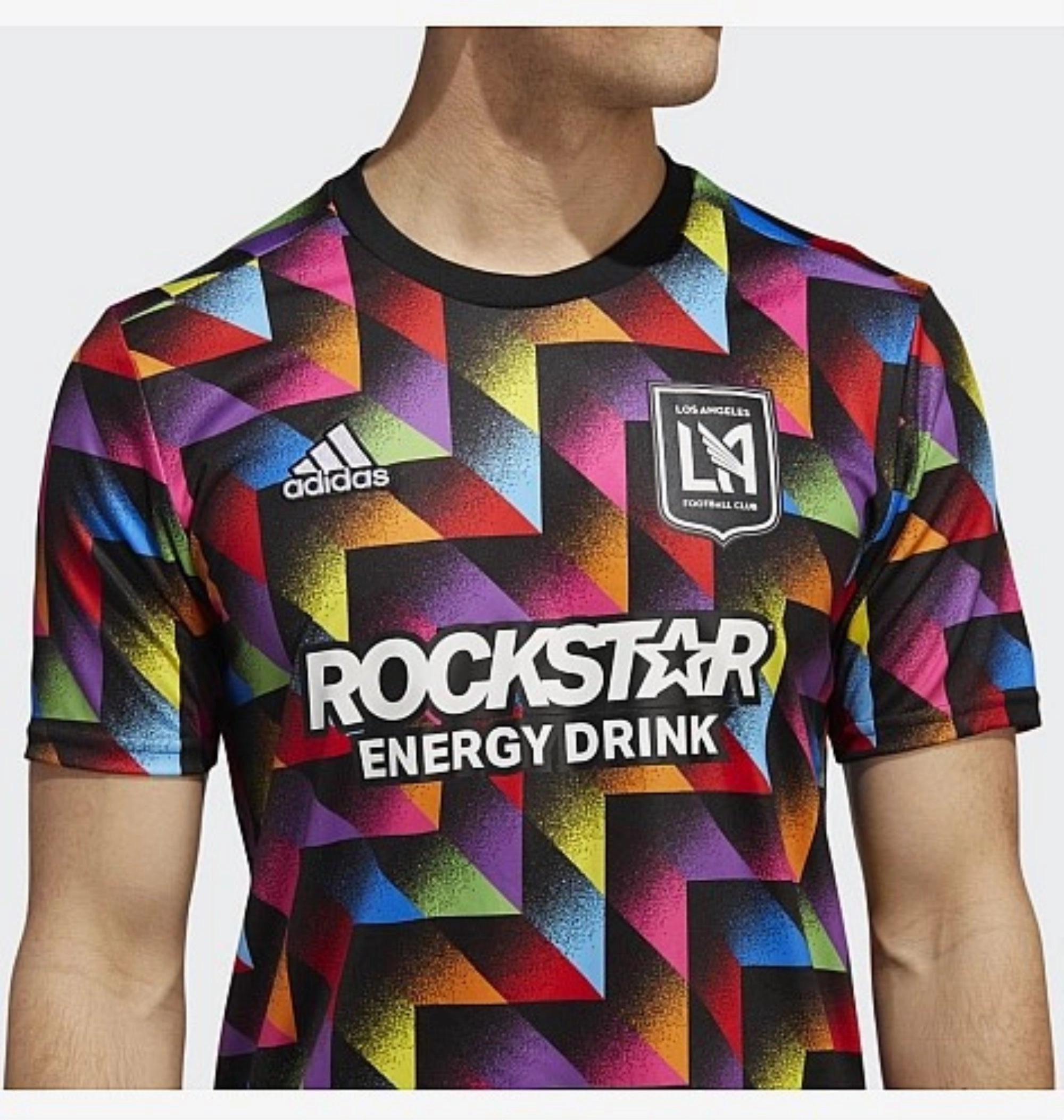 Adidas Men's MLS Inter Los Angeles FC Pride Pre-Match Soccer Jersey, Multicolor