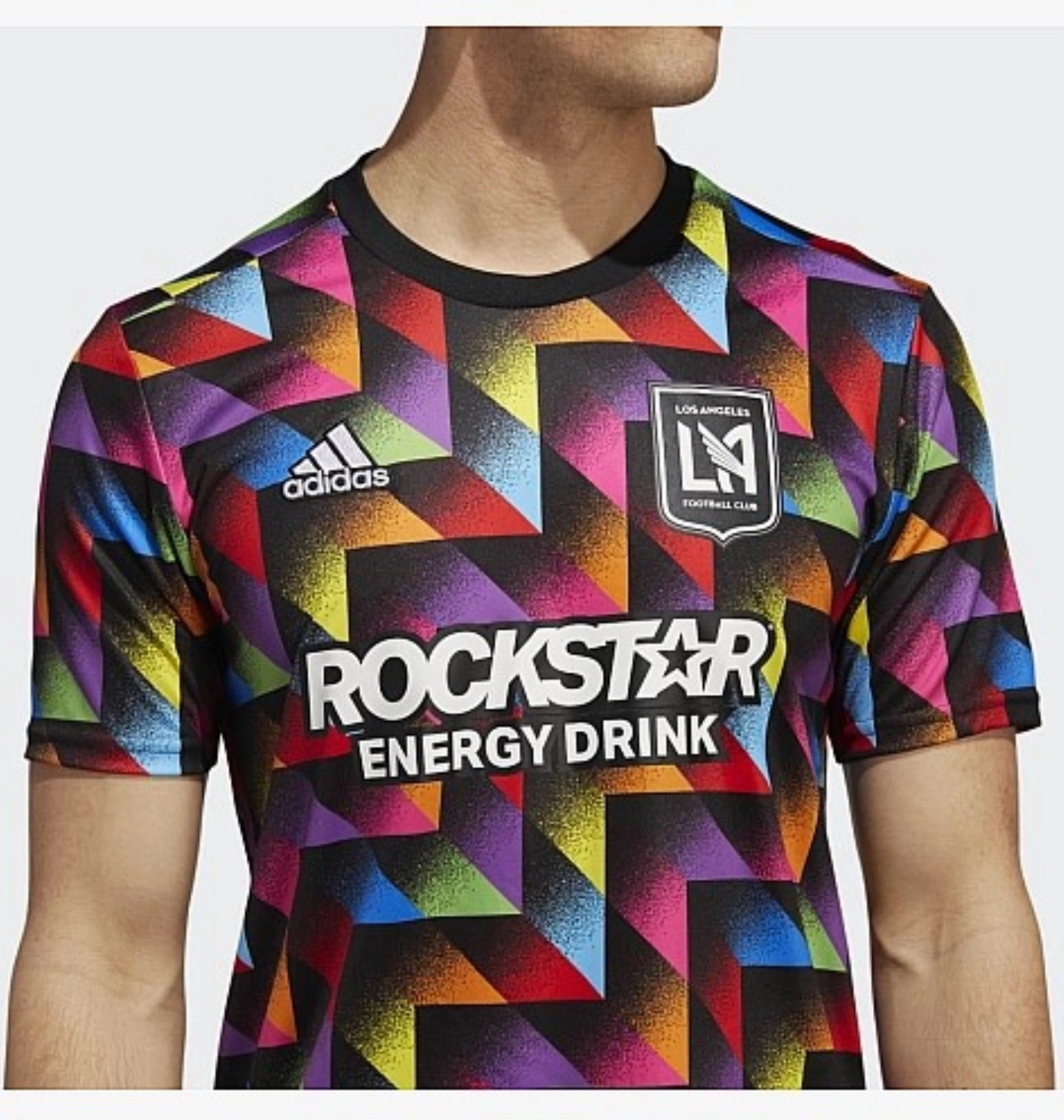 Adidas Men's MLS Inter Los Angeles FC Pride Pre-Match Soccer Jersey, Multicolor