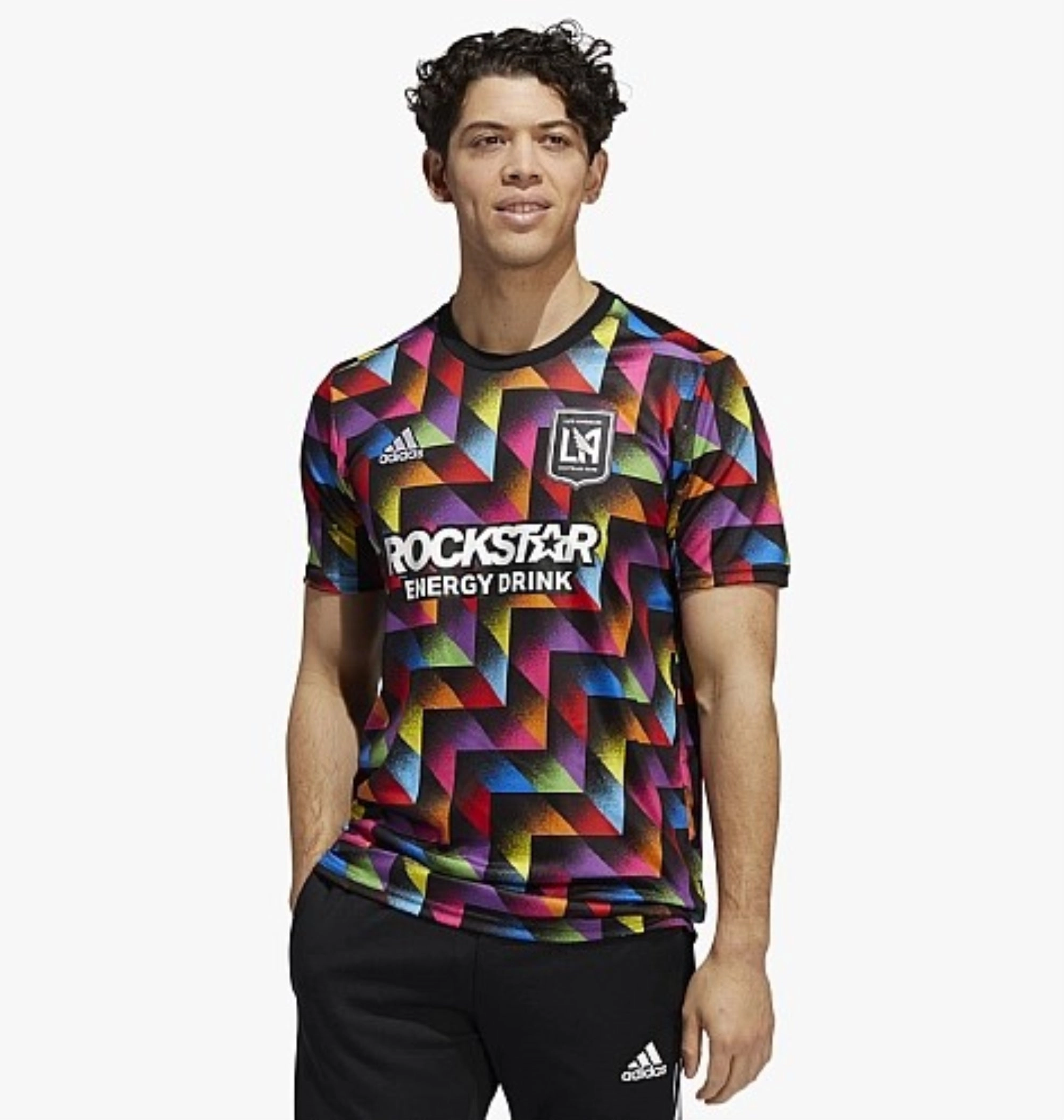 Adidas Men's MLS Inter Los Angeles FC Pride Pre-Match Soccer Jersey, Multicolor