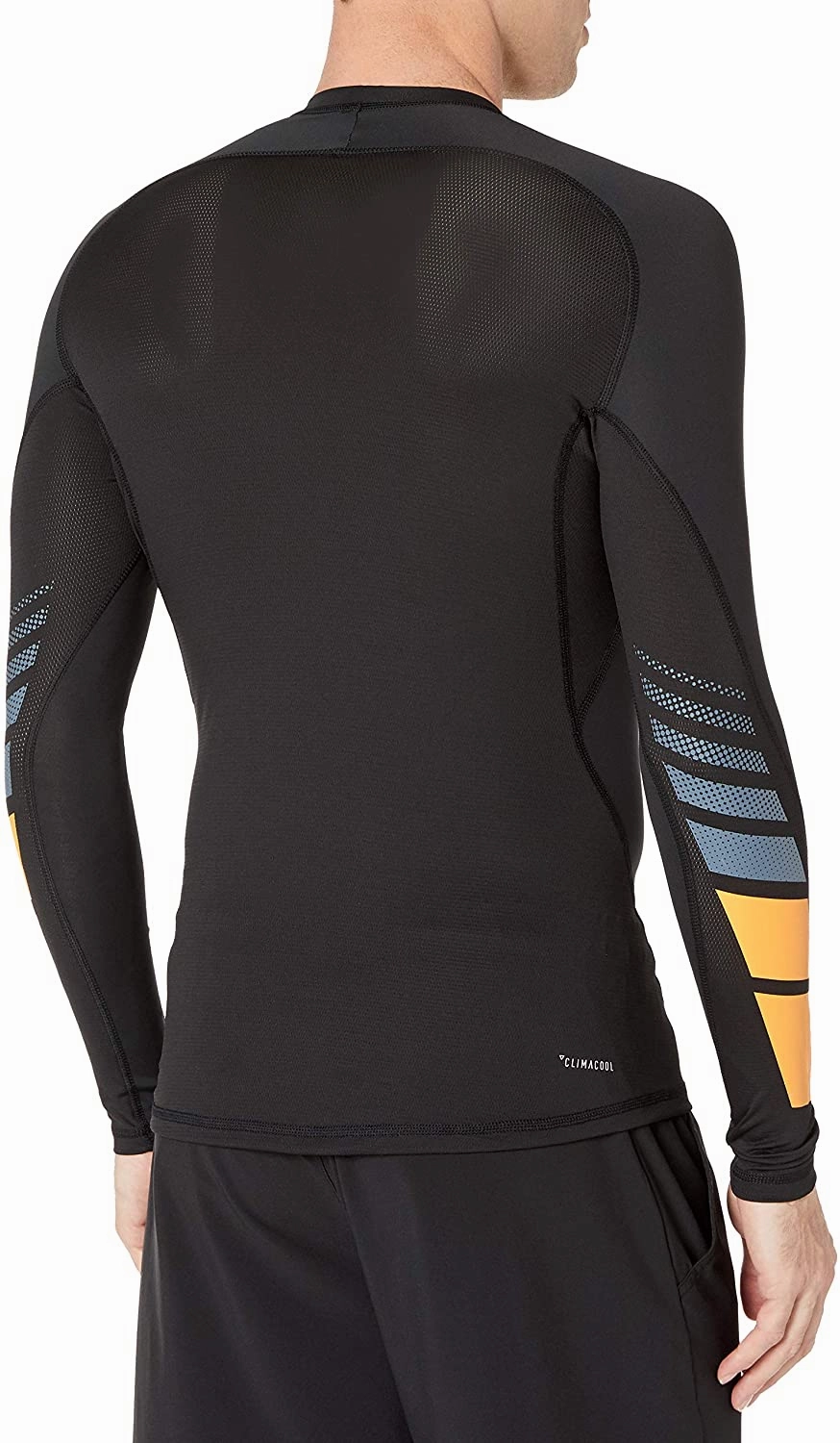 adidas Men's Moto Alphaskin Long Sleeve Shirt, Black