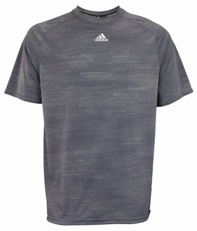 Adidas Men's MV Training Short Sleeve Crew Shirt, Light Grey, Size Large