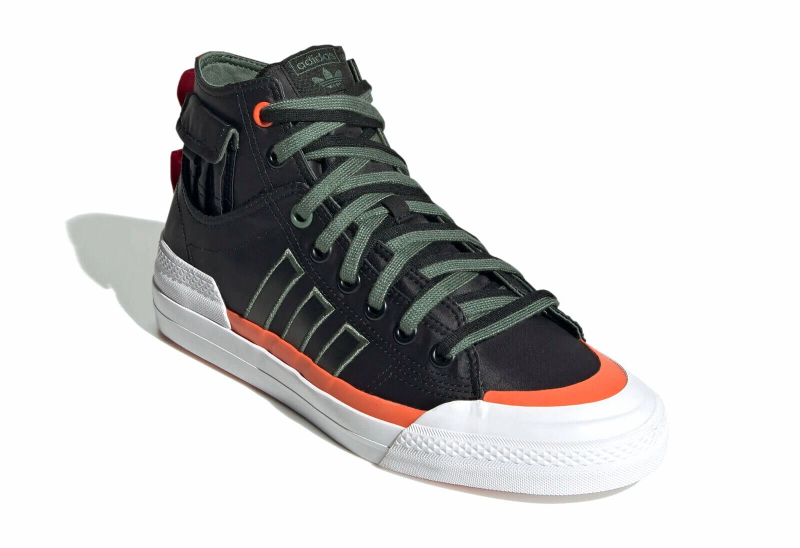 Adidas Men's Nizza Hi DL Shoes, Core Black/Green Oxide