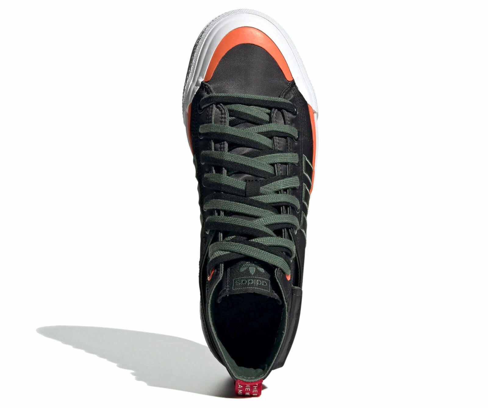 Adidas Men's Nizza Hi DL Shoes, Core Black/Green Oxide