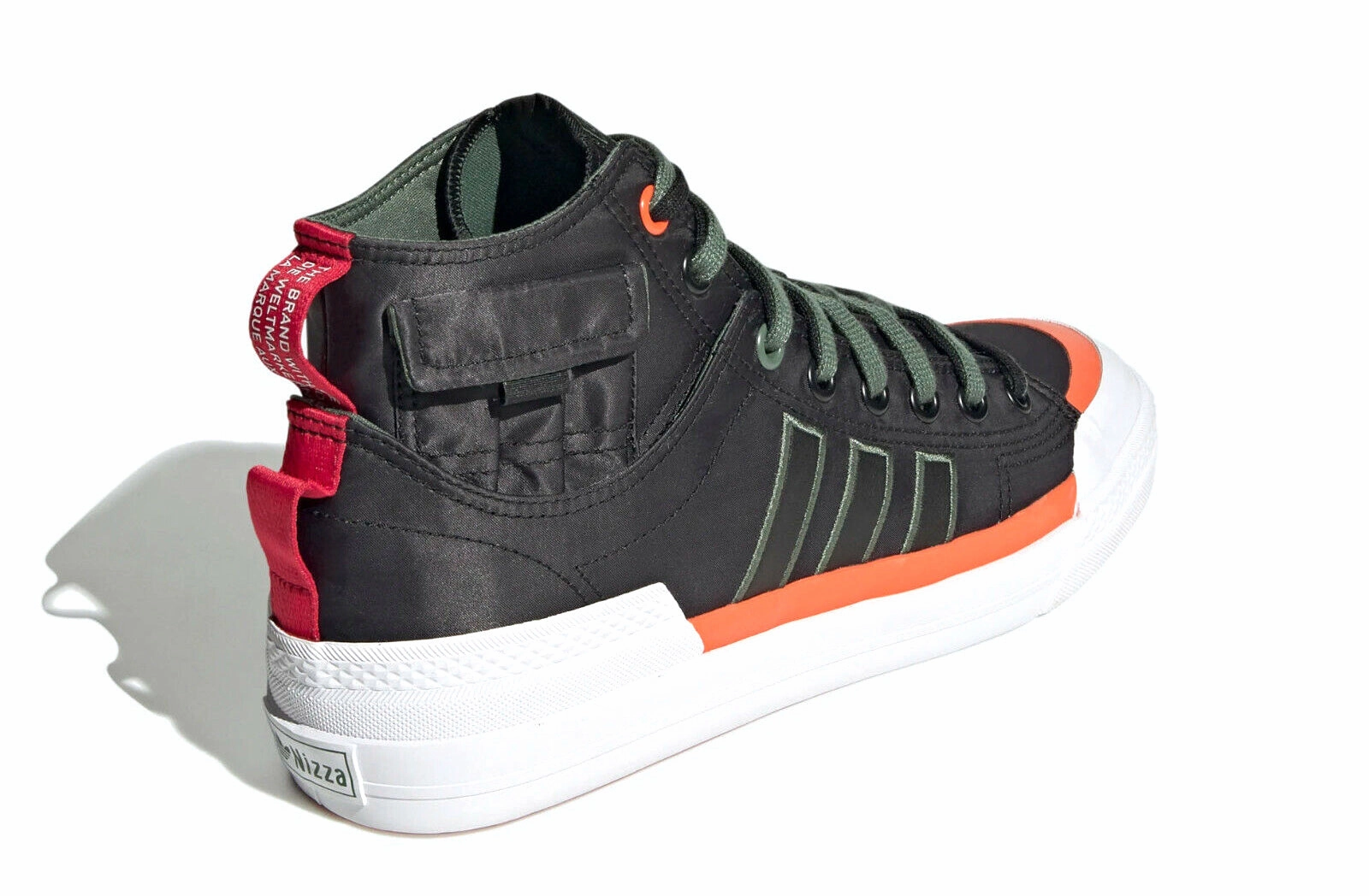 Adidas Men's Nizza Hi DL Shoes, Core Black/Green Oxide