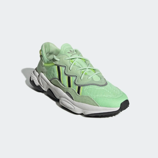 Adidas Men's Ozweego Casual Sneaker Shoes, Glow Green/Black/Solar Yellow